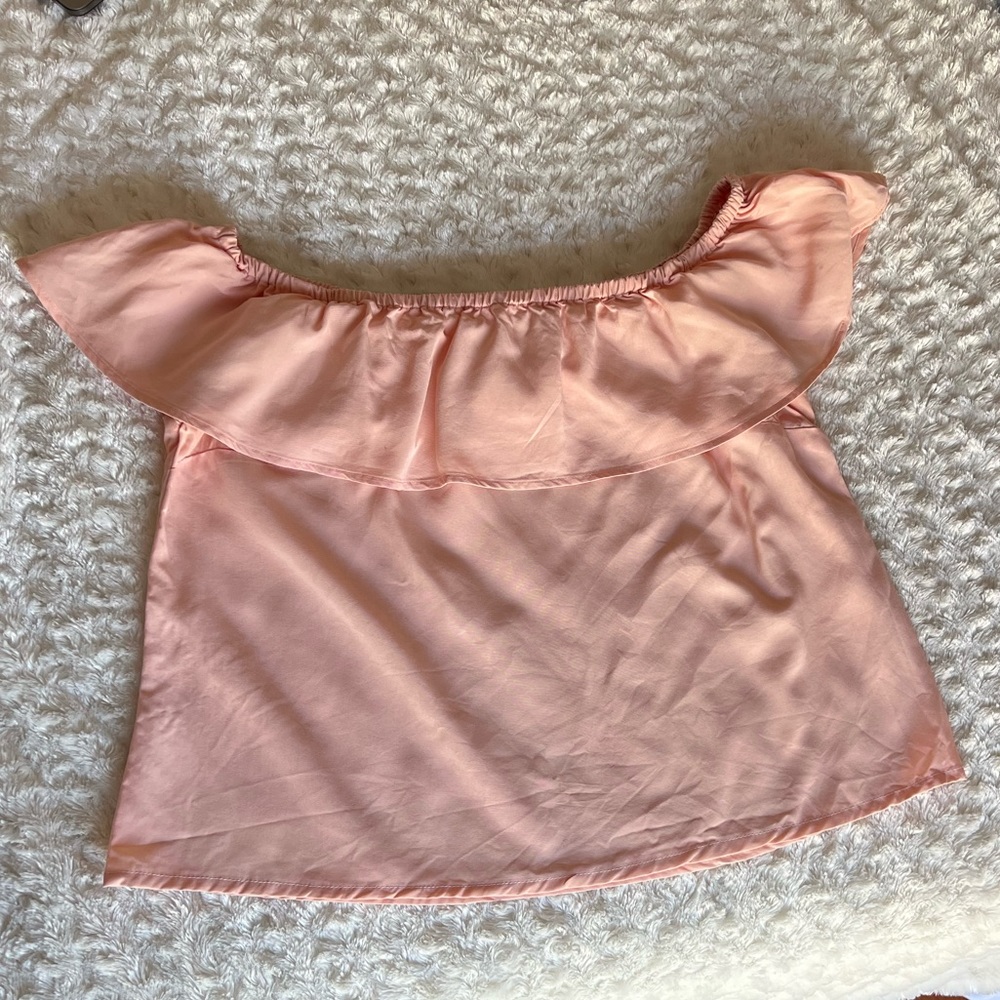 Pink off-shoulder top